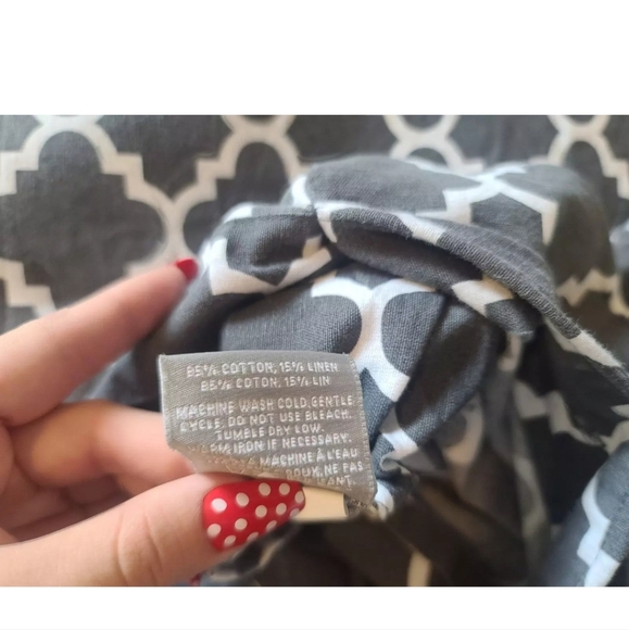 Restoration Hardware Ogee Lattice *In Dark Gray* Duvet Cover Full Queen - Picture 7 of 8